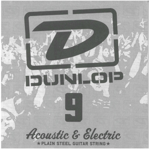 6 x Jim Dunlop DPS009 Single Plain Steel .009 E 1st Electric Guitar String