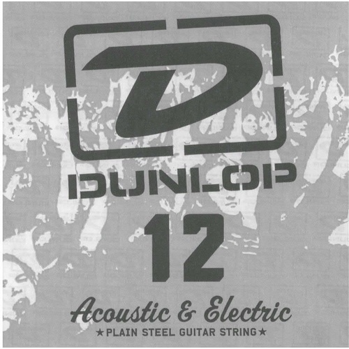 2 x Jim Dunlop DPS012 Single Plain Steel .012 E 1st Acoustic Guitar String