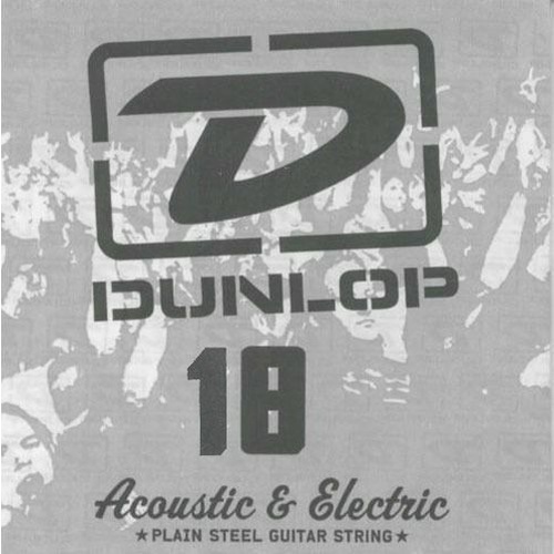 2 x Jim Dunlop DPS018 Single Plain Steel .018 Electric Acoustic Guitar String