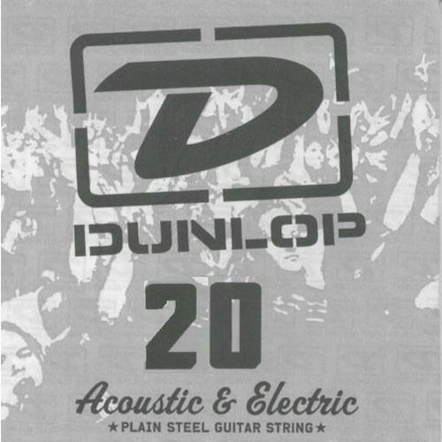 2 x Jim Dunlop DPS020 Single Plain Steel .020 Electric or Acoustic Guitar String