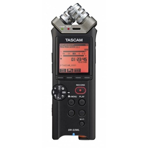 Tascam DR-22WL 2 Channels Portable Handheld Audio Voice Recorder with Wi-Fi
