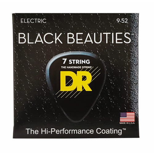 DR Black Beauties 7-String Light Electric Guitar Strings 9-52