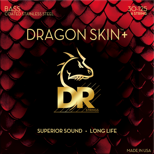 DR Dragon Skin+ Stainless Steel Bass Strings 30-125