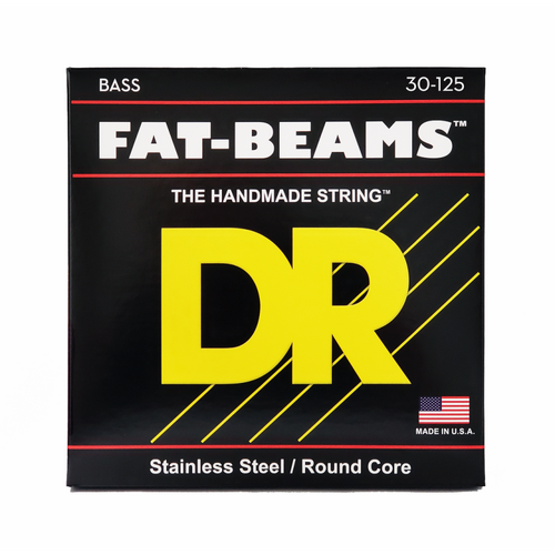 DR Fat-Beam Stainless Steel Bass Strings 6-String Medium 30-125