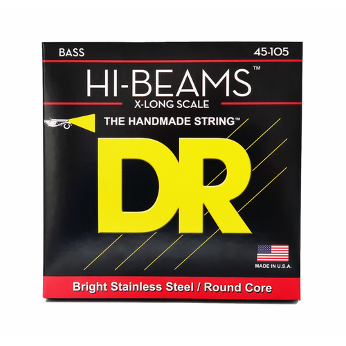 DR Hi-Beam Stainless Steel Bass Strings Medium 45-105 X-Long Scale