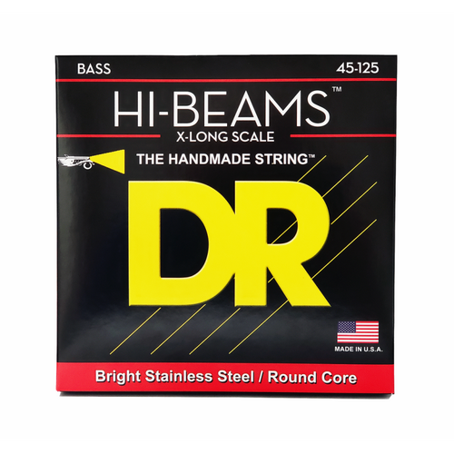 DR Hi-Beam Stainless Steel Bass Strings 5-String Medium 45-125 X-Long Scale