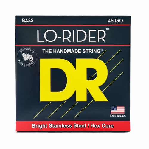DR Lo-Rider Stainless Steel Bass Strings 5-String Medium to Heavy 45-130