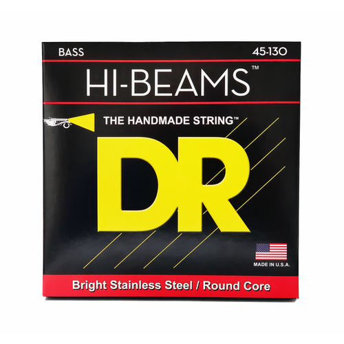 DR Hi-Beam Stainless Steel 5-String Bass Strings 45-130 Medium to Heavy