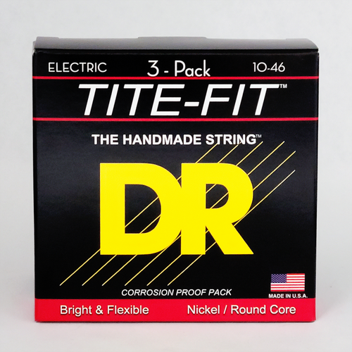 Dr Tite-Fit Nickel Plated Electric Guitar Strings Medium 10-46