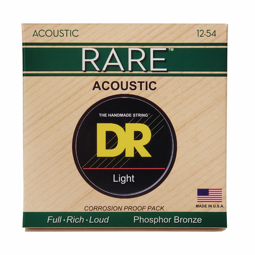 Dr Rare Phosphor Bronze Acoustic Guitar Strings Light 12-54