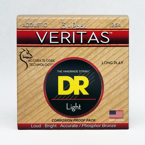 Veritas Coated Core Technology Acoustic Guitar Strings Light 12-54