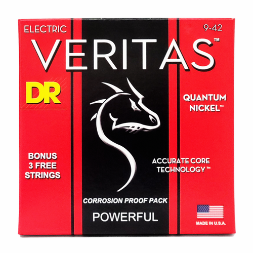 DR Veritas Coated Core Electric Guitar Strings Light 9-42