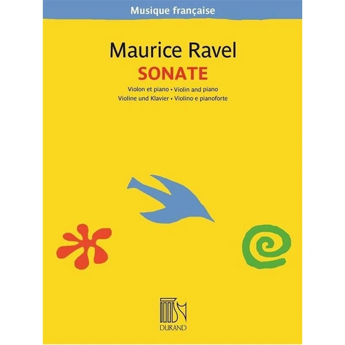 Ravel - Sonata for Violin/Piano, Durand Editions, 84 Pages, Musique Francaise Series