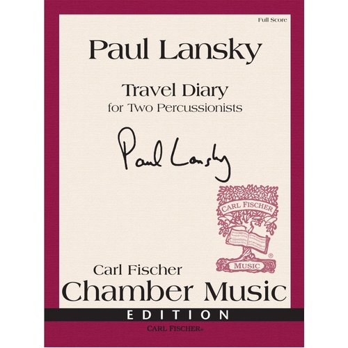 Travel Diary for Two Percussion Instruments by Paul Lansky