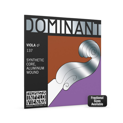 Thomastik 137H Dominant Medium Viola D String Set 1/2 Size 13"