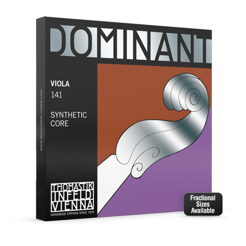 Thomastik 141.3/4 Dominant Viola 3/4 String Set - Medium, Synthetic Core, Aluminum & Silver Wound, Stable Intonation, Rich Overtones