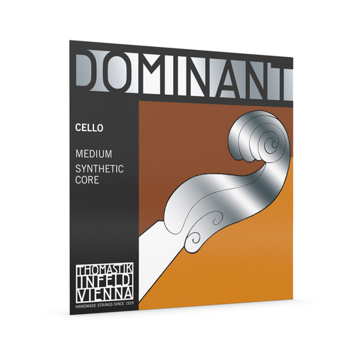 Thomastik 142 Dominant Cello A String - Synthetic Core, Medium/Heavy Gauge, Chrome Wound, Stable Intonation, Available Sizes 4/4 to 1/8