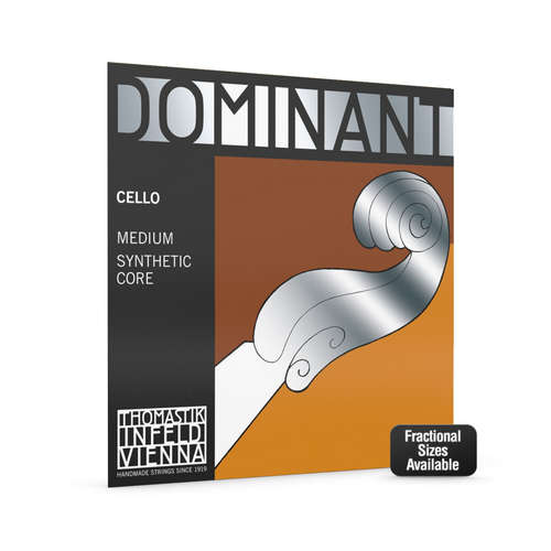 Thomastik 145H Dominant Cello 'C' String 1/2 Medium Synthetic Core Chrome Wound