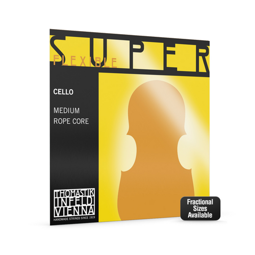 Thomastik .28W Superflex Cello 'G' Weich String - Medium Gauge, Rope Core, Chrome Wound, Excellent Durability and Tuning Stability