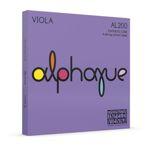Thomastik AL200 Alphayue Viola String Set - Medium, Synthetic Core, Chrome & Monel Wound, Various Sizes 4/4 to 1/8