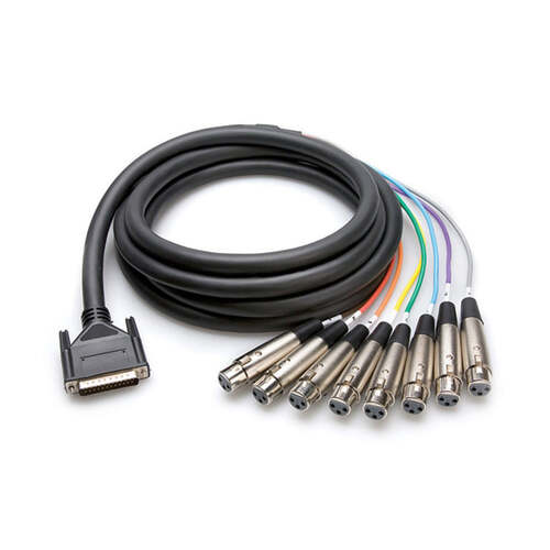 HOSA Balanced Snake 8 x XLR Female to DB25 Cable