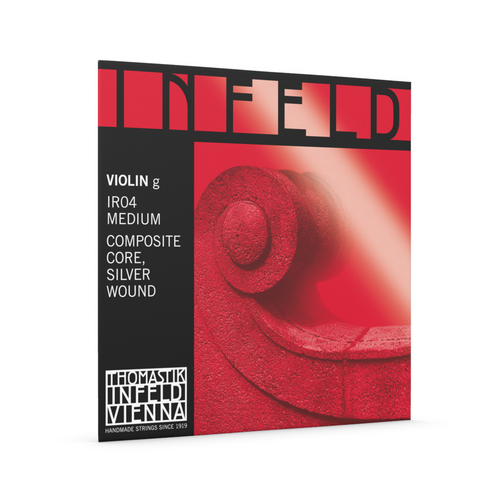 Thomastik IR04 Infeld Red Violin 'G' String, 4/4 Size, Medium, Composite Core, Silver Wound
