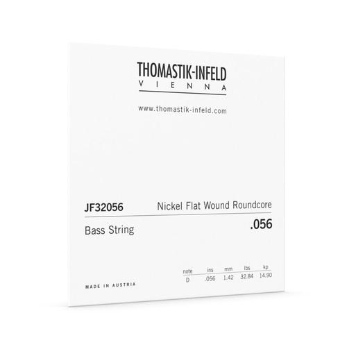 Thomastik JF32056 Jazz Flatwound Electric Bass D String 32" Scale Nickel Roundcore