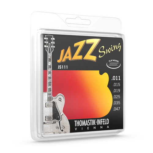 Thomastik JS111T Jazz Swing Flatwound Guitar Strings Set 11/47 Tin Plated Trebles