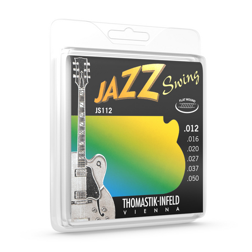 Thomastik JS112T Jazz Swing Series Flatwound Guitar String Set 12/50 Tin Plated Trebles