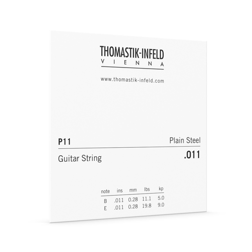 DTP11 Thomastik .011 Plain Brass Plated Steel String for Acoustic Guitar