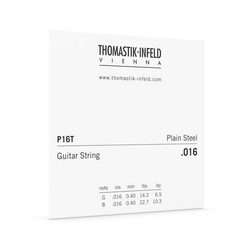 Thomastik P16 Tin Plated Plain Steel Single Guitar String 0.016
