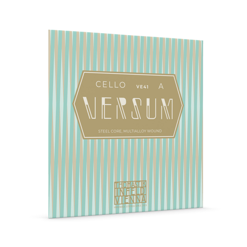 Thomastik VE41 Versum Cello A String - 4/4 Medium, Carbon Steel, Multialloy Wound, Ideal for Orchestra and Chamber Music