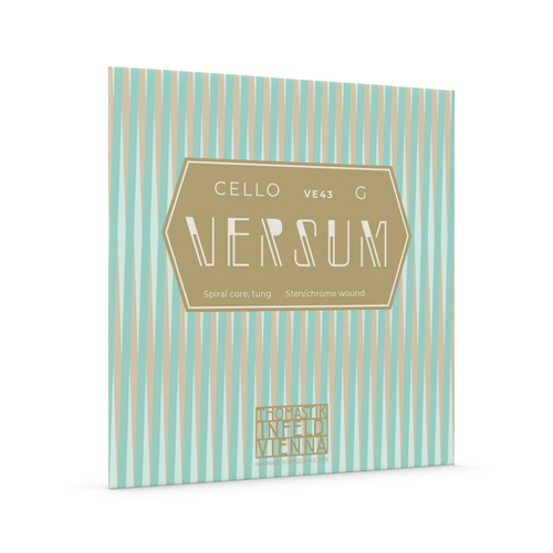 Thomastik VE43 Versum Cello G String - Medium, Spiral Core, Tungsten/Chrome Wound, 4/4 Size