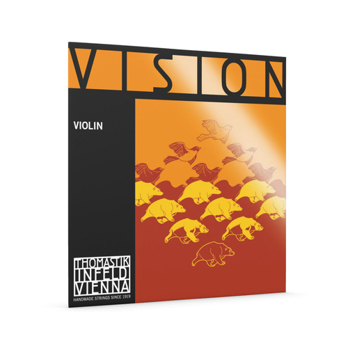Thomastik Vision Violin F 6th String - Synthetic Core, Silver Wound, Available Sizes: 4/4 Medium, Heavy, 3/4 Medium, 1/2 Medium, 1/4 Medium, 1/8 Mediu