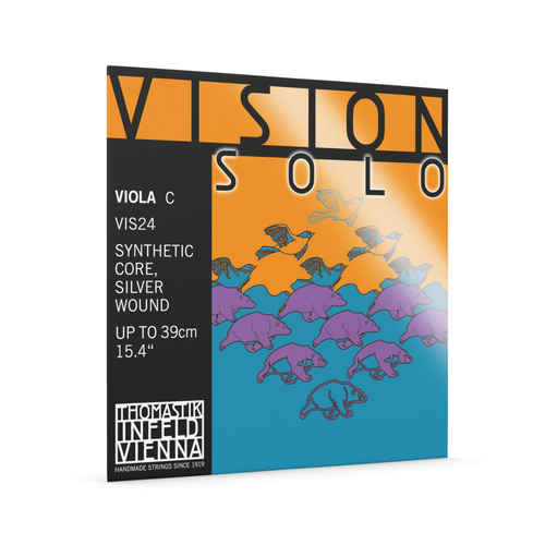 Thomastik Vision Solo Viola 'C' String, Medium, Synthetic Core, Chrome/Silver Wound, 4/4 Size, Exceptional Performance and Tuning Stability