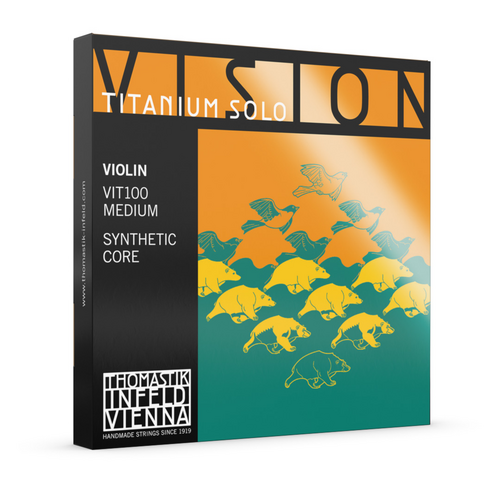 Thomastik Vision Titanium Solo Violin Strings 4/4 Medium Set DTVIT100