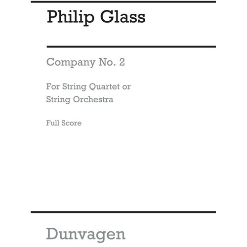 Glass - String Quartet No 2 Company Score (Pod) (Music Score) Book