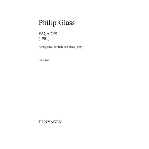 Glass - Facades For Flute/Piano (Softcover Book)