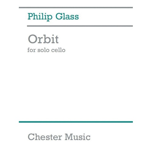 Glass - Orbit For Solo Cello (Softcover Book)