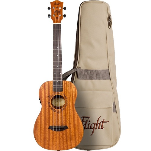 Flight DUB38 MAH Soundwave Baritone Ukulele with Gig Bag and Effects