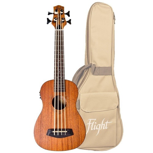 Flight DU-BS Electro-Acoustic Bass Ukulele with Gig Bag