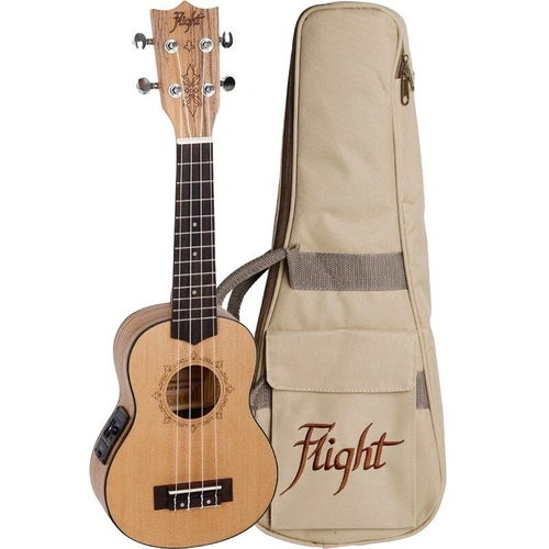 Flight DUS320 Soprano Electro-Acoustic Ukulele with Gig Bag