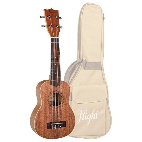 Flight DUS321 Soprano Ukulele Mahogany with Gig Bag