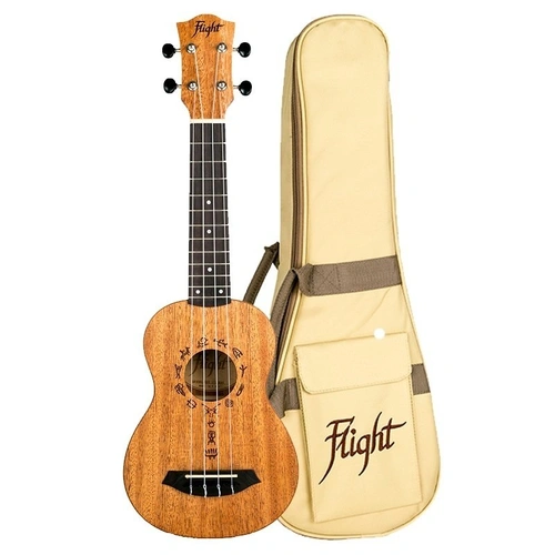 Flight DUS371 Mahogany Soprano Ukulele with Bag