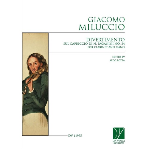 Miluccio - Divertimento Sul Capriccio No 24 Clarinet/Piano Softcover Book (Clarinet)