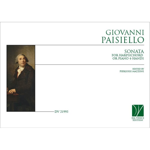 Paisiello - Sonata For Harpsichord Or Piano 4 Hands Softcover Book (Harpsichord|Piano)