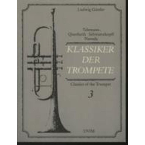Klassiker der Trompete Band 3 - Trumpet/Piano Edition by Guttler, 96 Pages, DVfM Publisher