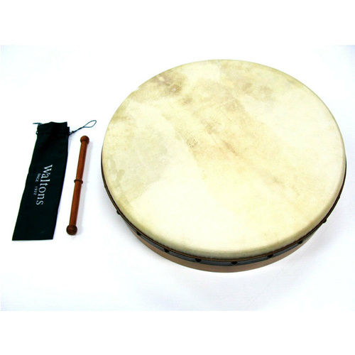 Waltons 18 Inch Pro Deluxe Bodhran 5 Ply Ages Oak Shell Premium Quality Head