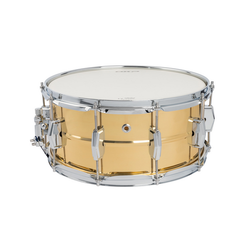 DXP 14" x 6.5" Beaded Brass Snare Drum with Chrome Lugs and Remo Heads