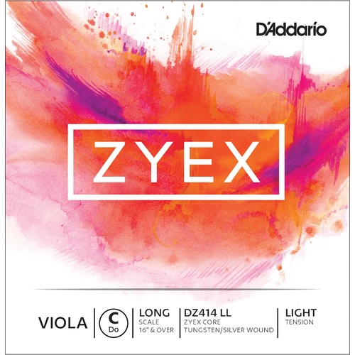 D'Addario Zyex Viola Single C String, Long Scale, Light Tension